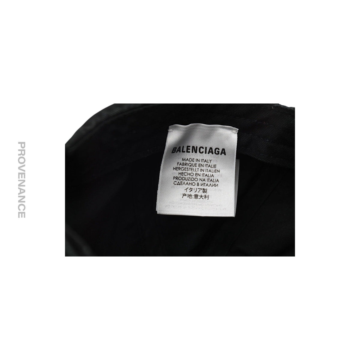 🔴 Balenciaga Embroidered Rainbow Logo Cap - Washed Black