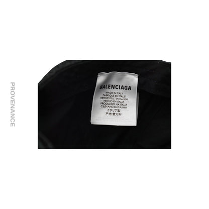 🔴 Balenciaga Embroidered Rainbow Logo Cap - Washed Black
