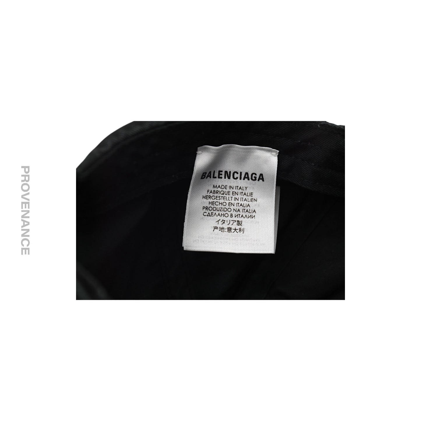 🔴 Balenciaga Embroidered Rainbow Logo Cap - Washed Black