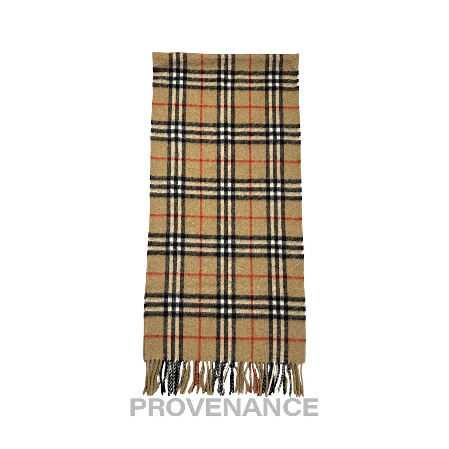 🔴 Vintage Burberrys Scarf Nova Check 100% Cashmere Camel