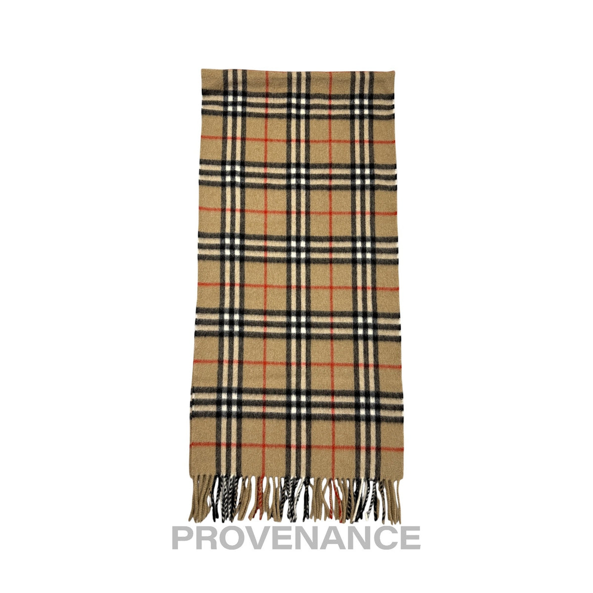 🔴 Vintage Burberrys Scarf Nova Check 100% Cashmere Camel