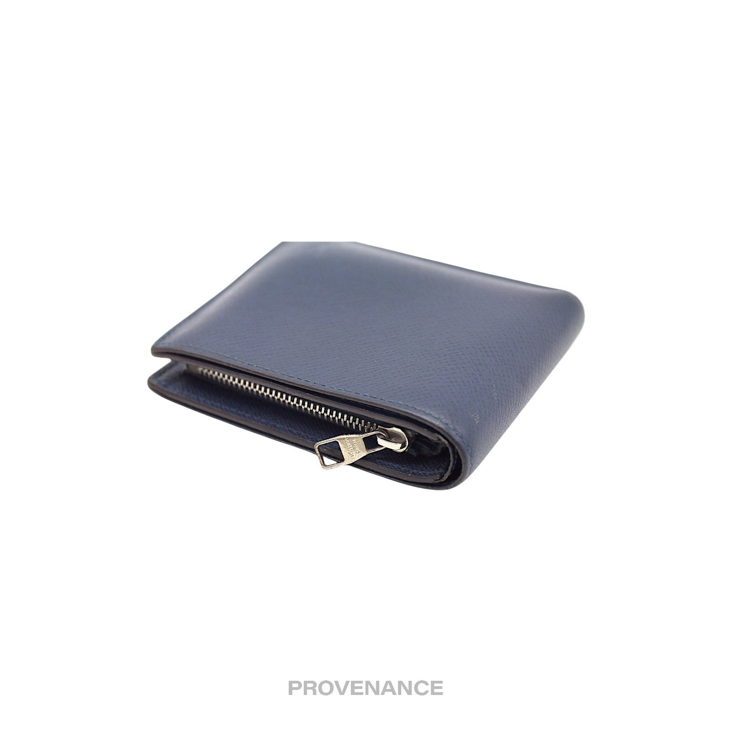 🔴 Louis Vuitton Amerigo Wallet - Navy Blue Taiga Leather