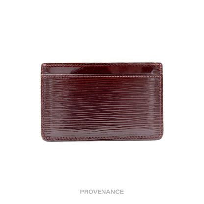 🔴 Louis Vuitton Card Holder Wallet - Burgundy Electric Epi