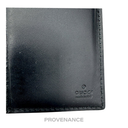 🔴 Gucci Long Wallet - Black Guccissima Leather