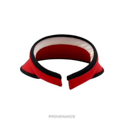 🔴 Balenciaga B Logo Visor - Red/Black