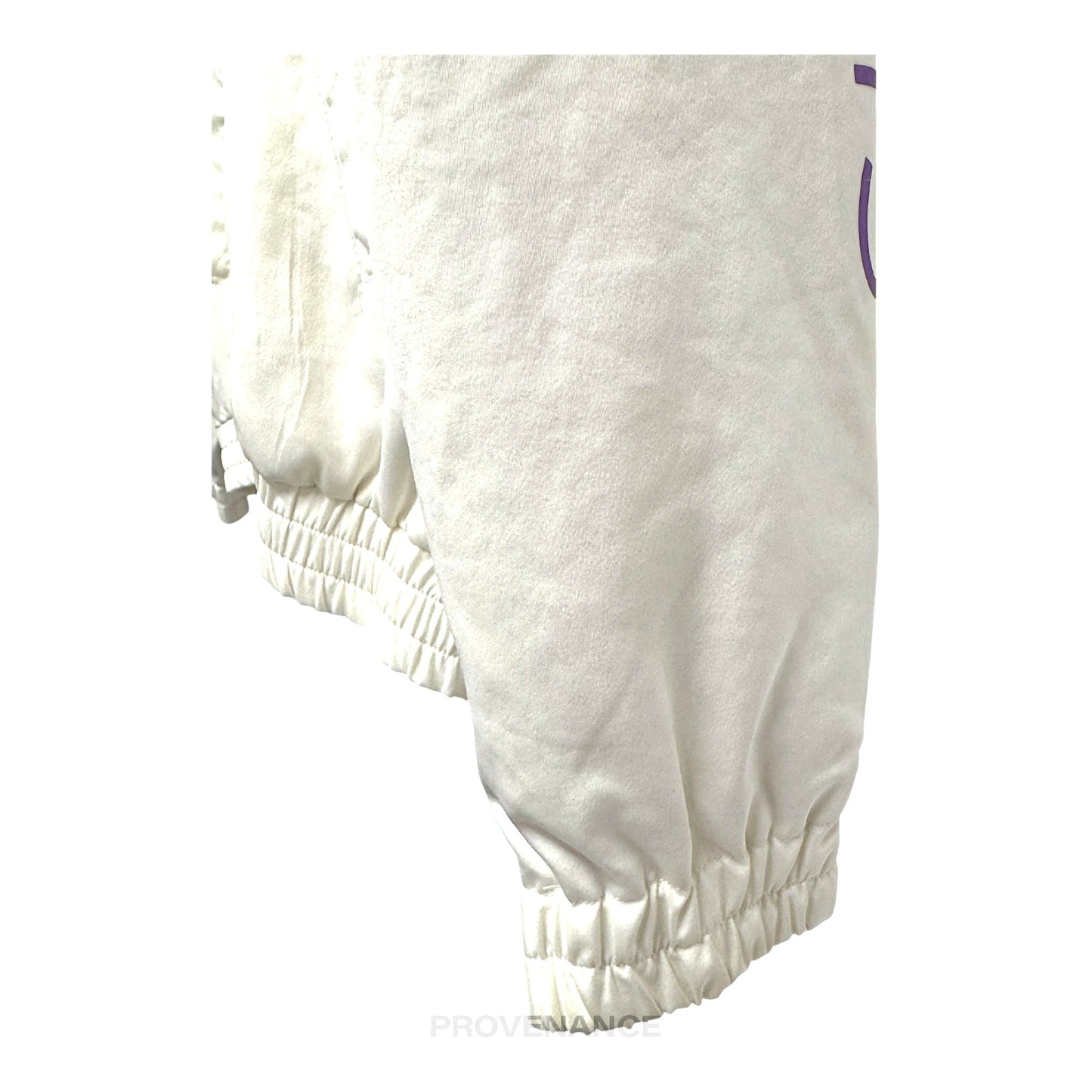 🔴 Balenciaga Sports Golf Logo Top Zip Jacket - White M