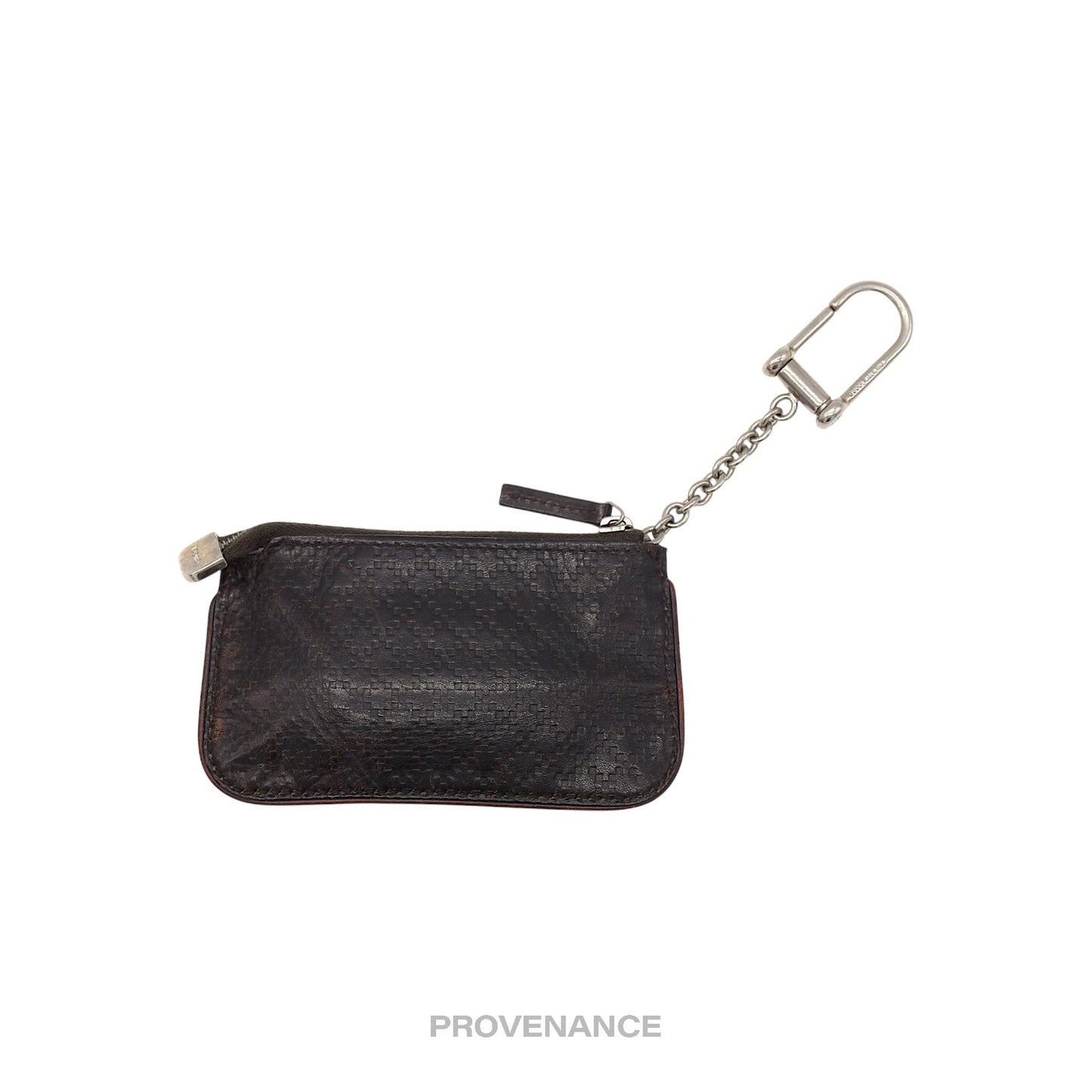 🔴 Gucci Key Pouch Cles - Chocolate Diamante Leather