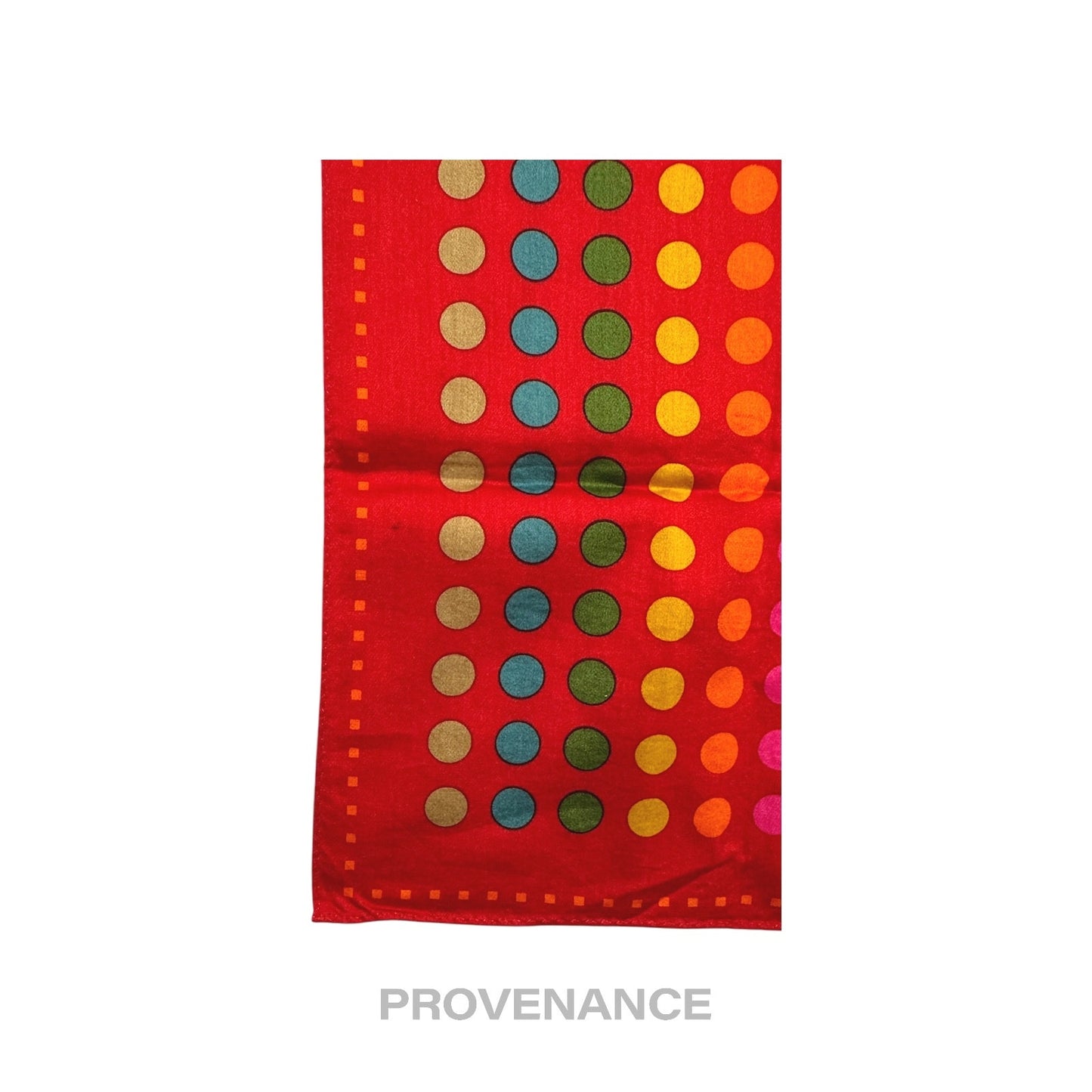 🔴 Yves Saint Laurent YSL Handkerchief Scarf 50 - Red Dot