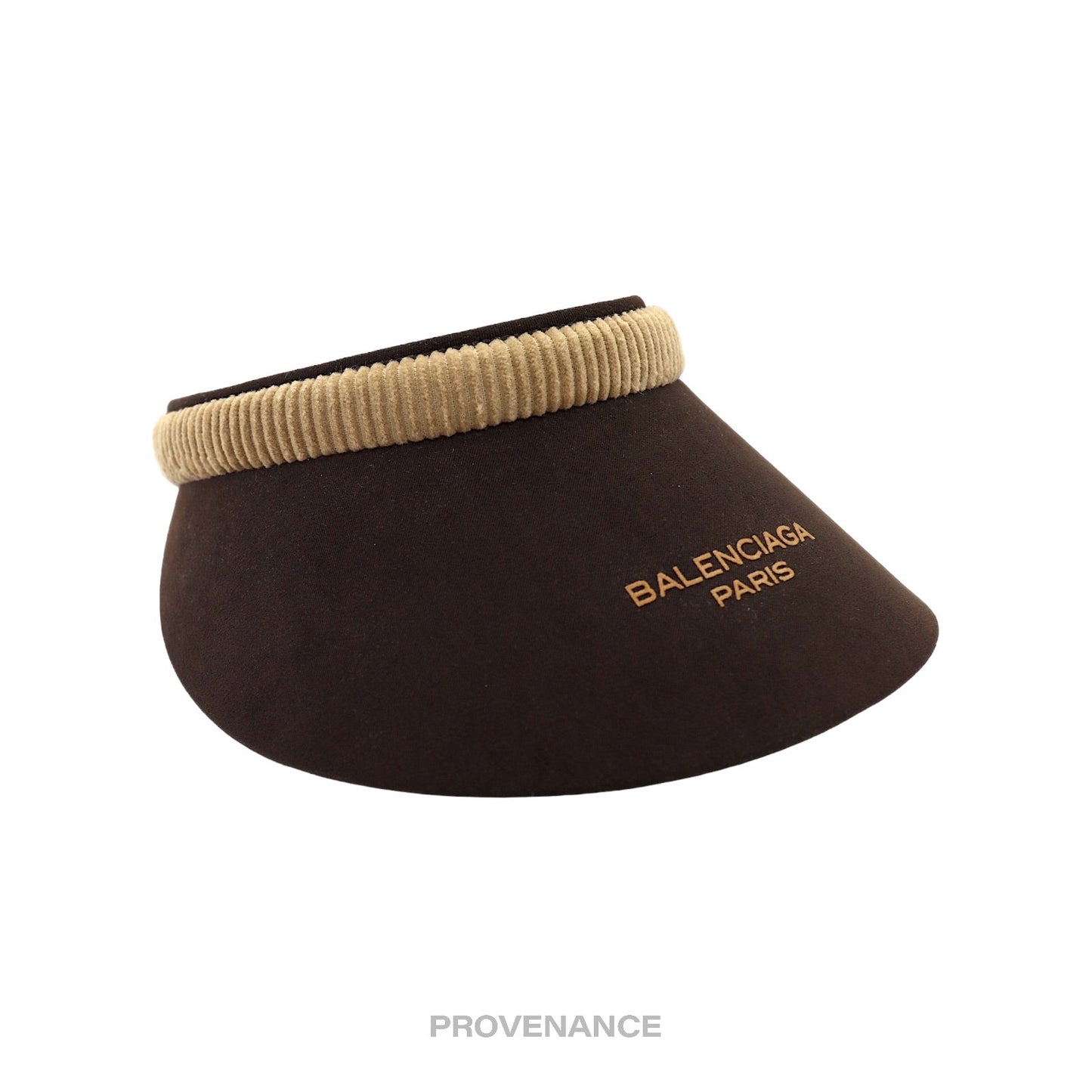 🔴 Balenciaga Chenille Visor - Dark Chocolate Brown