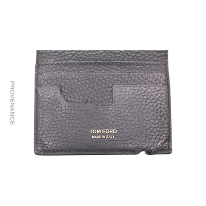 🔴 Tom Ford Pocket Organizer Card Wallet - Black Leather