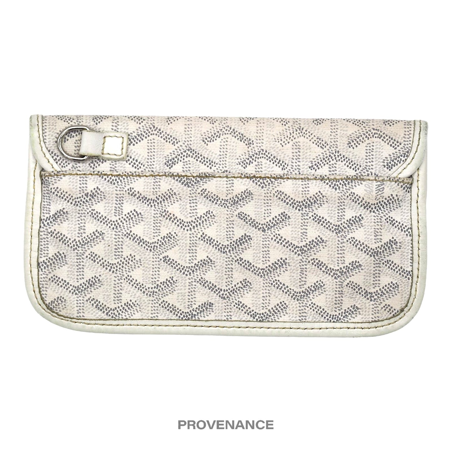 🔴 Goyard St. Louis Pouch Wallet - White Goyardine