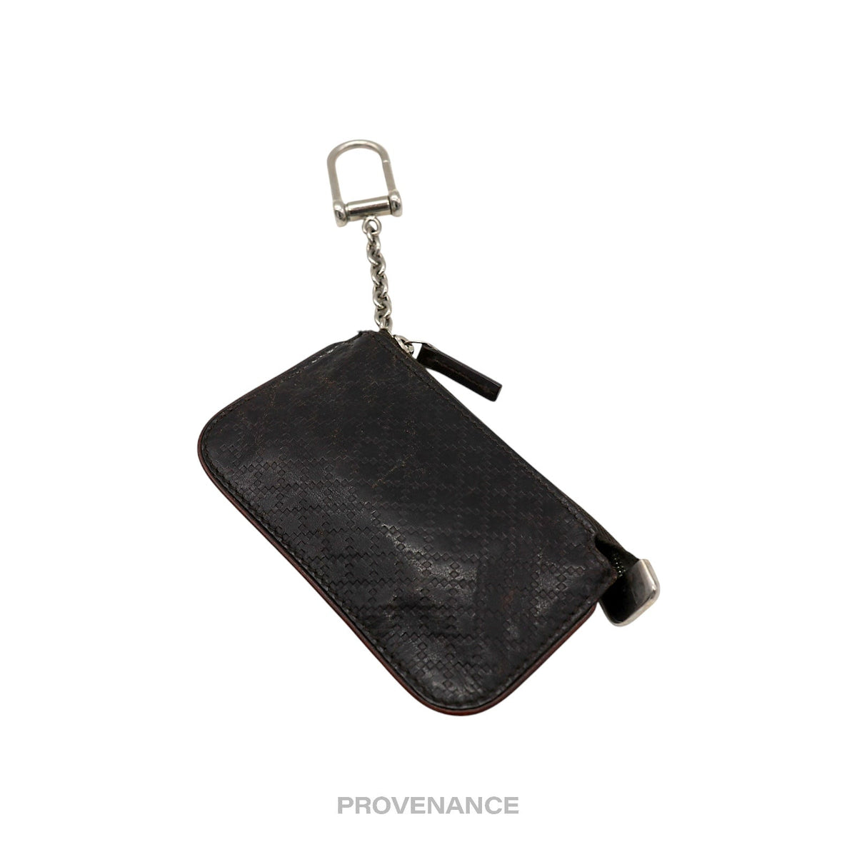 🔴 Gucci Key Pouch Cles - Chocolate Diamante Leather