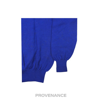 🔴 Balenciaga Sports Golf Crewneck Wool Sweatshirt - Blue L