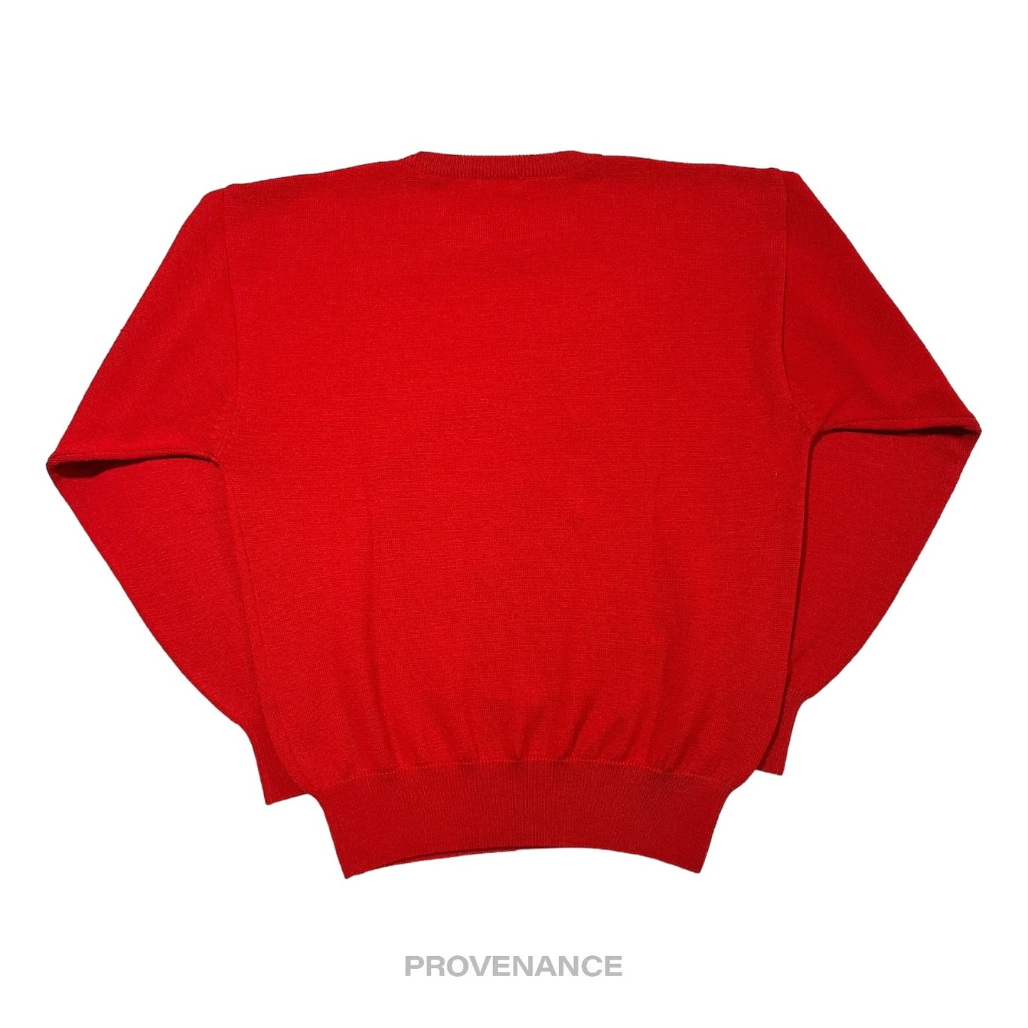 🔴 Balenciaga Sports Golf Crewneck Wool Sweatshirt - Red L