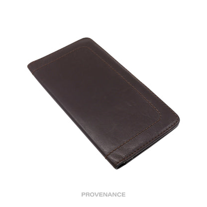 🔴 Louis Vuitton Long Wallet - Utah Brown Leather