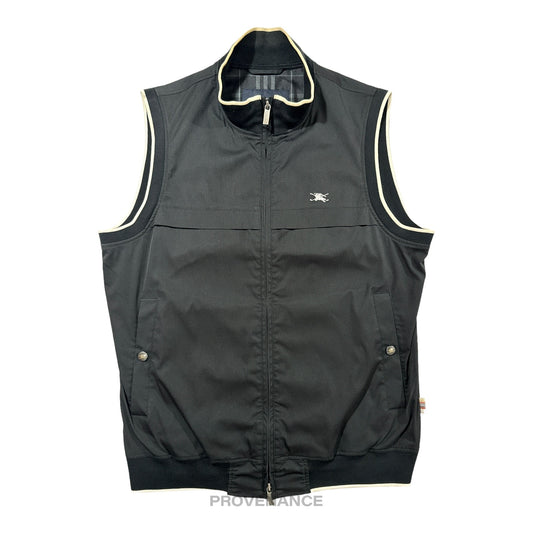 🔴 Burberry Golf Vest - Black Technical Fabric Sport Fit M