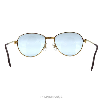 🔴 Cartier Saphir Vintage Sunglasses - Gold/Blue