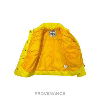 🔴 Moncler Logo Light Ski Jacket Coat - Yellow L Hood
