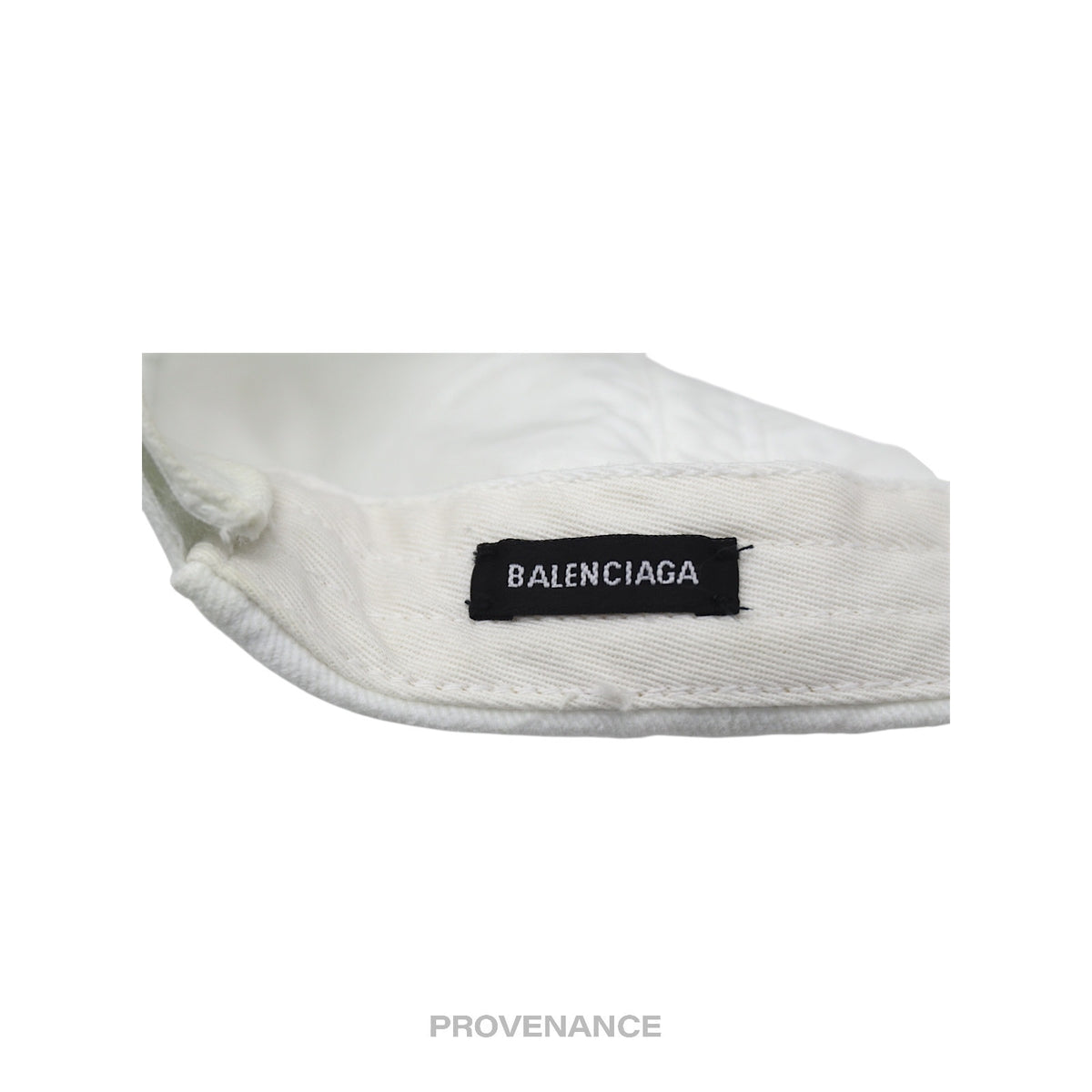 🔴 Balenciaga Embroidered Logo Cap Hat - White