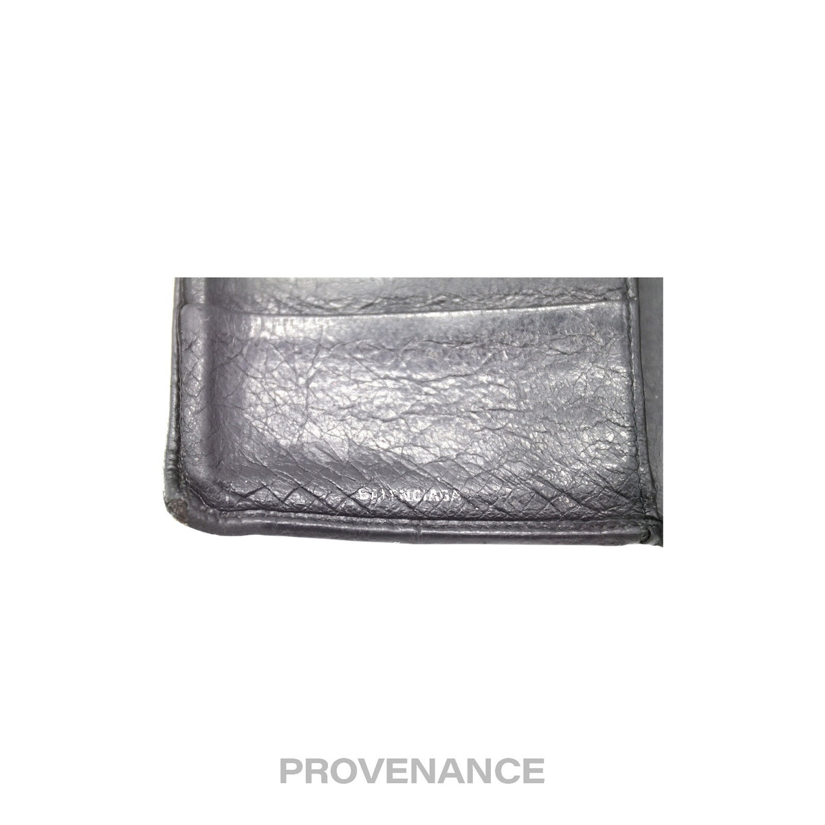 🔴 Balenciaga Screw Stud Bifold Wallet - Black Lambskin