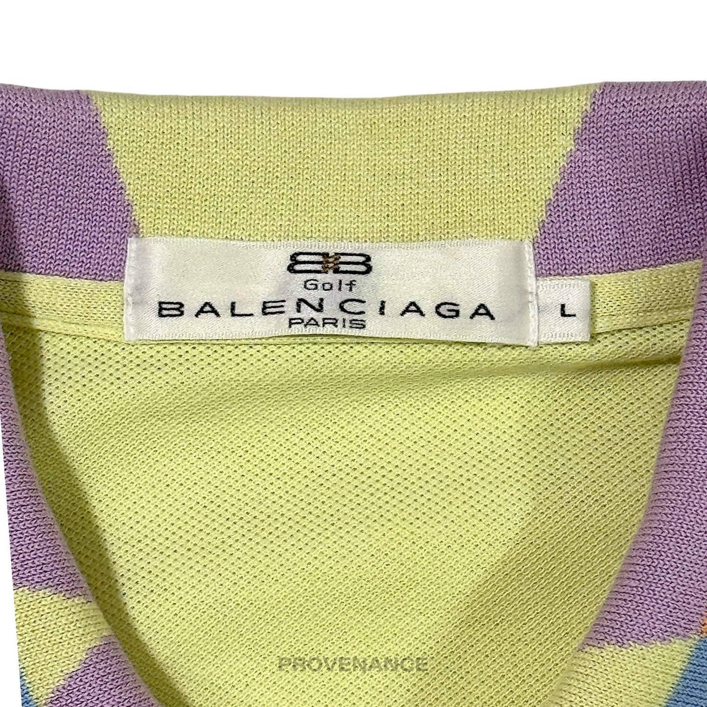 🔴 Balenciaga BB Logo Golf Polo Shirt - Multicolor L