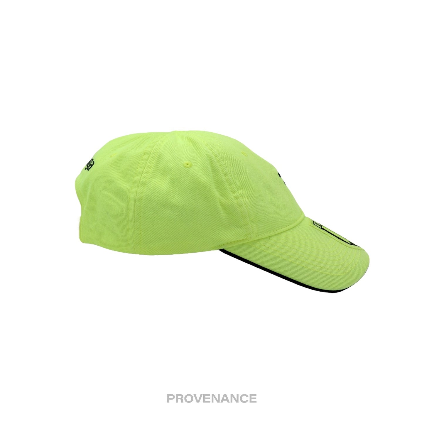 🔴 Balenciaga Soccer Crest Embroidered Logo Cap - Neon