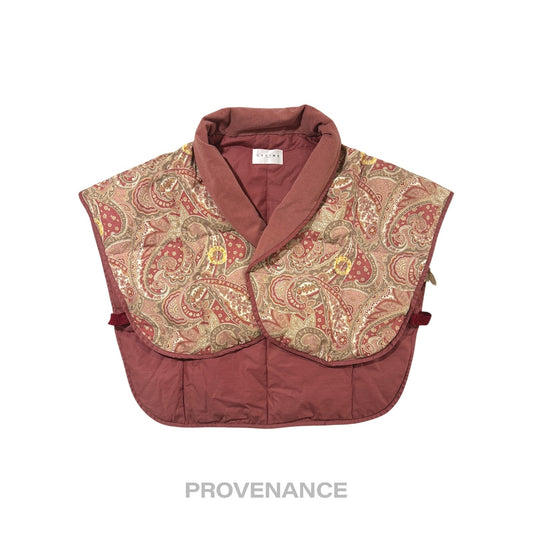 🔴 Celine Logo Padded Down Vest - Red Paisley