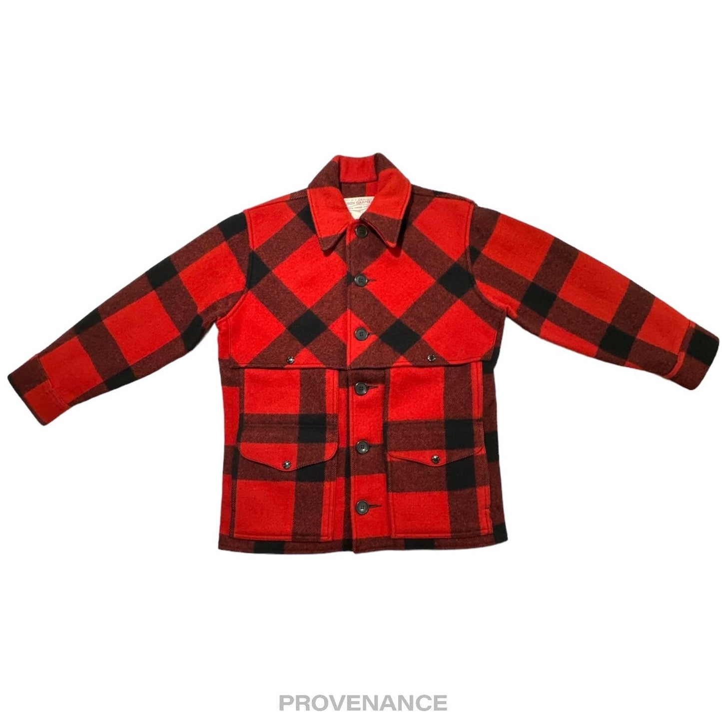 🔴 Filson Double Mackinaw Cruiser - Red/Black Plaid 36