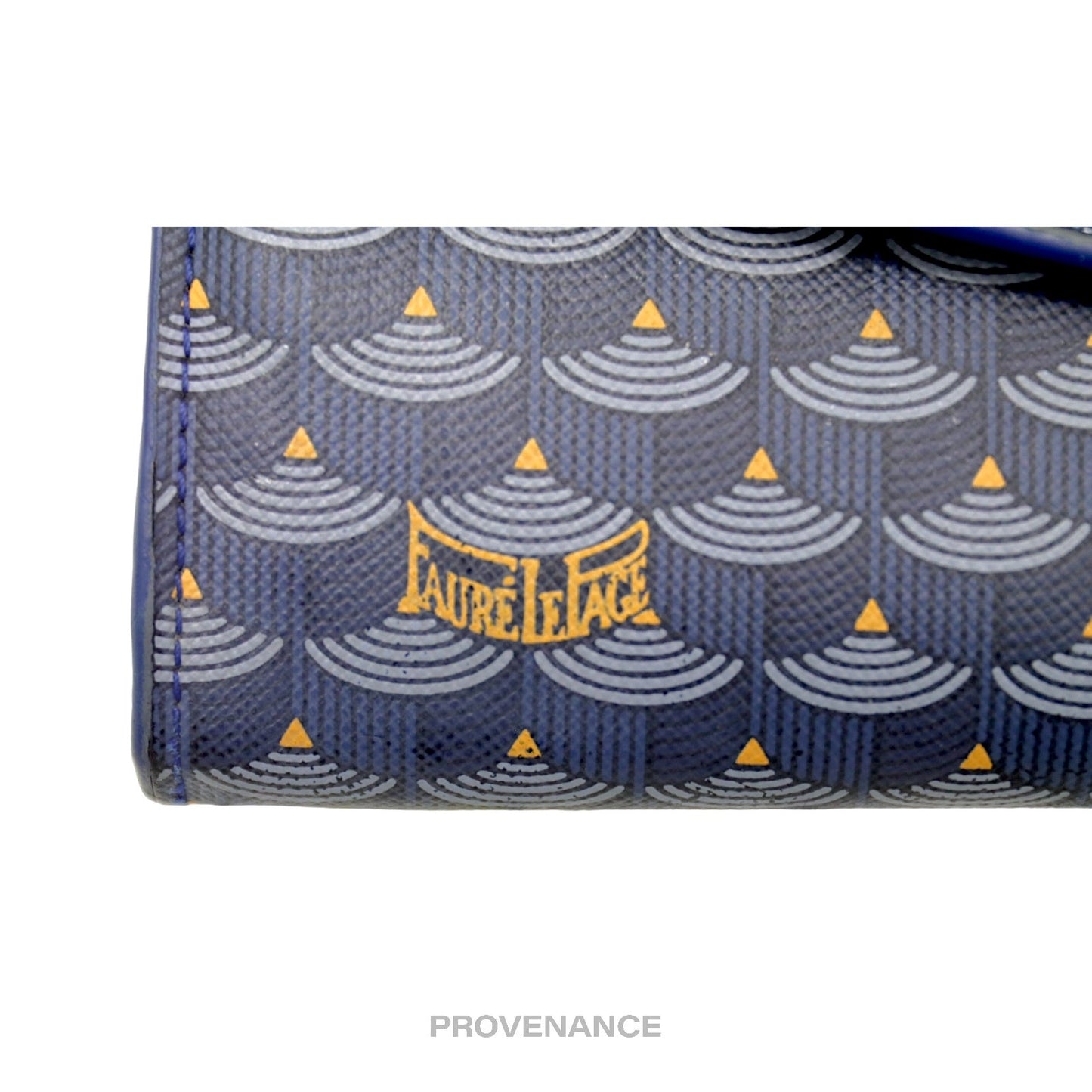 🔴 Faure Le Page Rabat Grand Long Wallet - Blue Ecailles