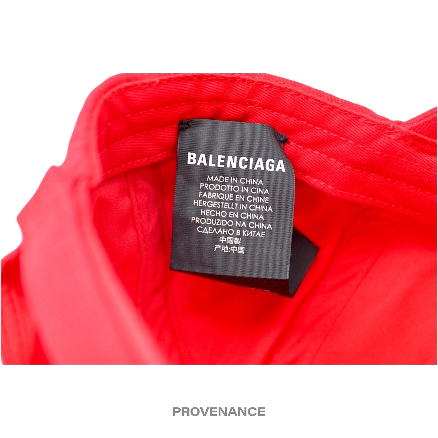 🔴 Balenciaga BB Logo Mode Embroidered Cap Hat - Red