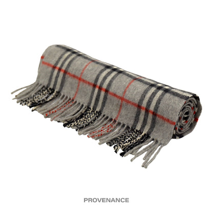 🔴 Burberry Scarf - PURE CASHMERE Nova Check Grey