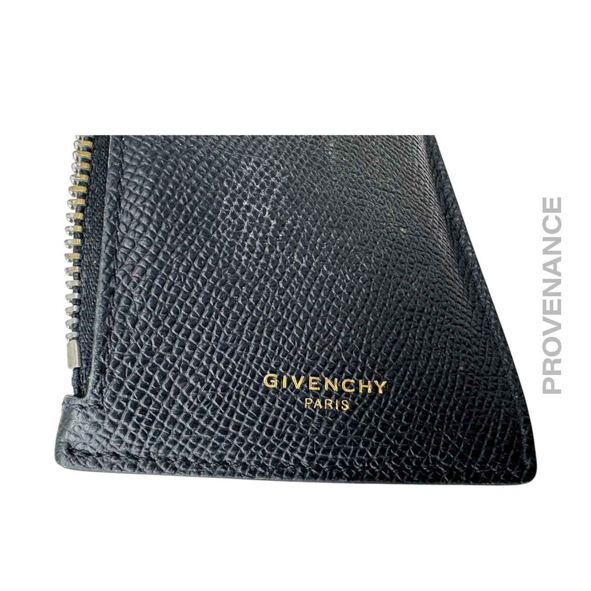 🔴 Givenchy Vertical Card Holder Wallet - Black Yellow