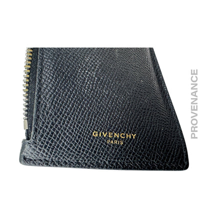 🔴 Givenchy Vertical Card Holder Wallet - Black Yellow