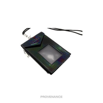 🔴 Givenchy Logo Neck Phone Lanyard Wallet - Iridescent