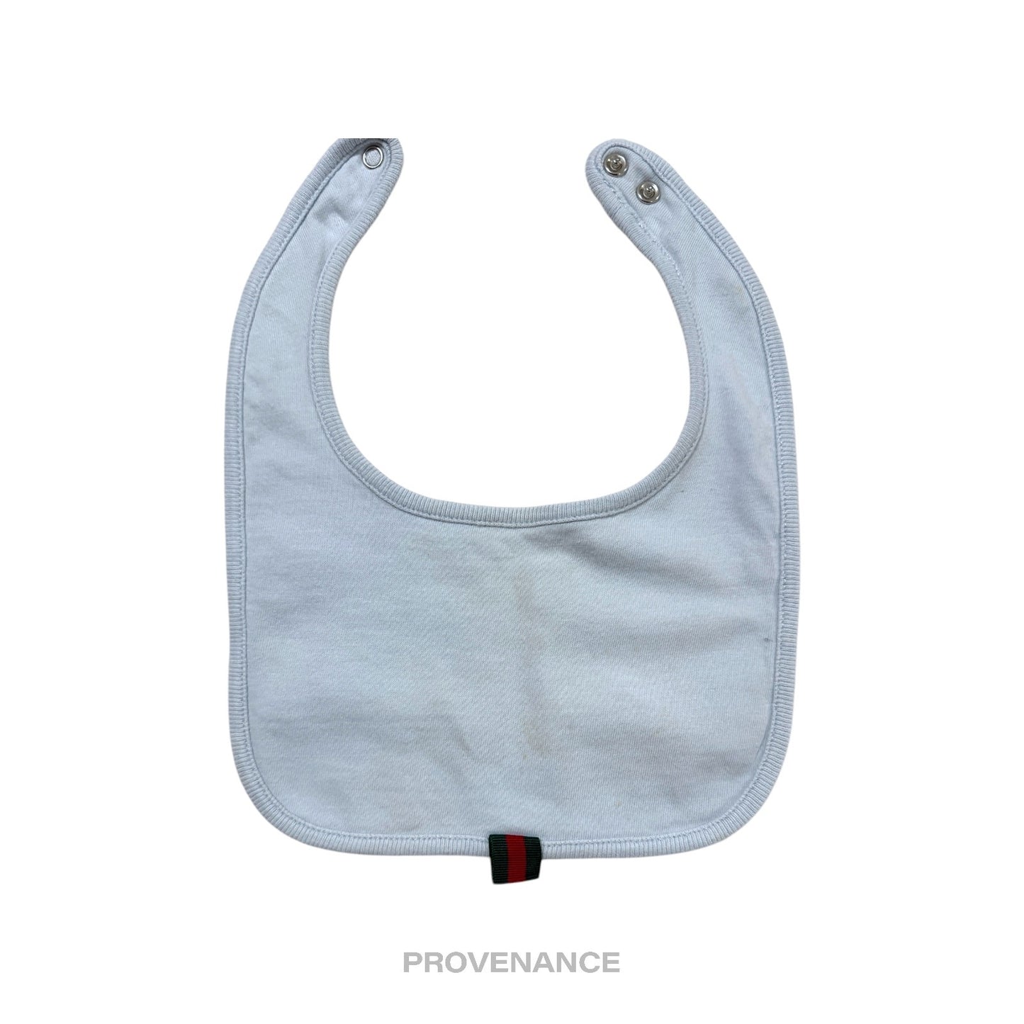 🔴 Gucci Web Baby Hat and Bib  Set - Powder Baby Blue 3/6m
