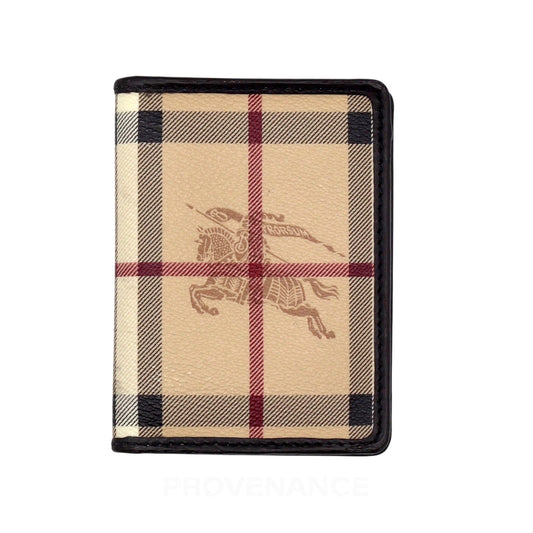 🔴 Burberry Pocket Organizer Wallet - Haymarket Check Black