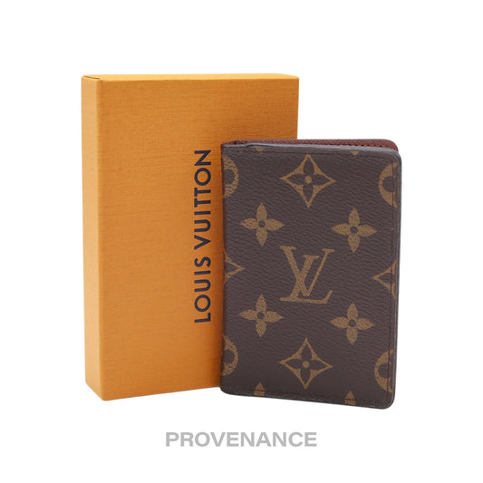 🔴 Louis Vuitton Pocket Organizer Card Wallet NM - Monogram