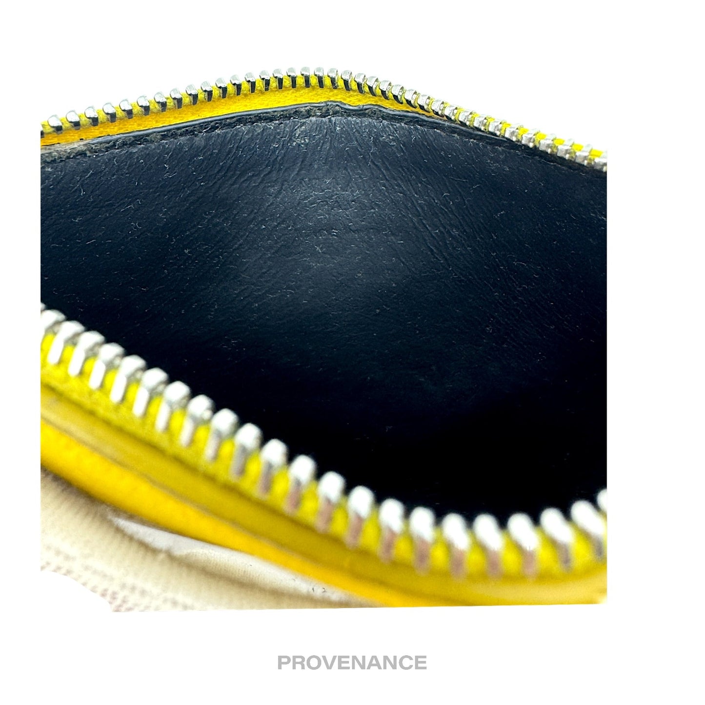 🔴 Saint Laurent Paris SLP Fragment Zip Card Wallet - Yellow