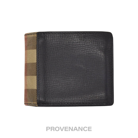 🔴 Burberry Bifold Wallet - Nova Check Navy Leather