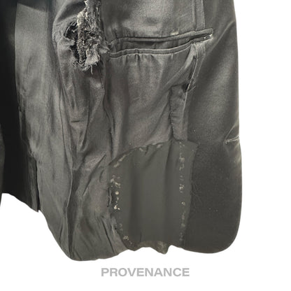🔴 Saint Laurent Paris SLP Destroyed Tuxedo Dinner Jacket 44