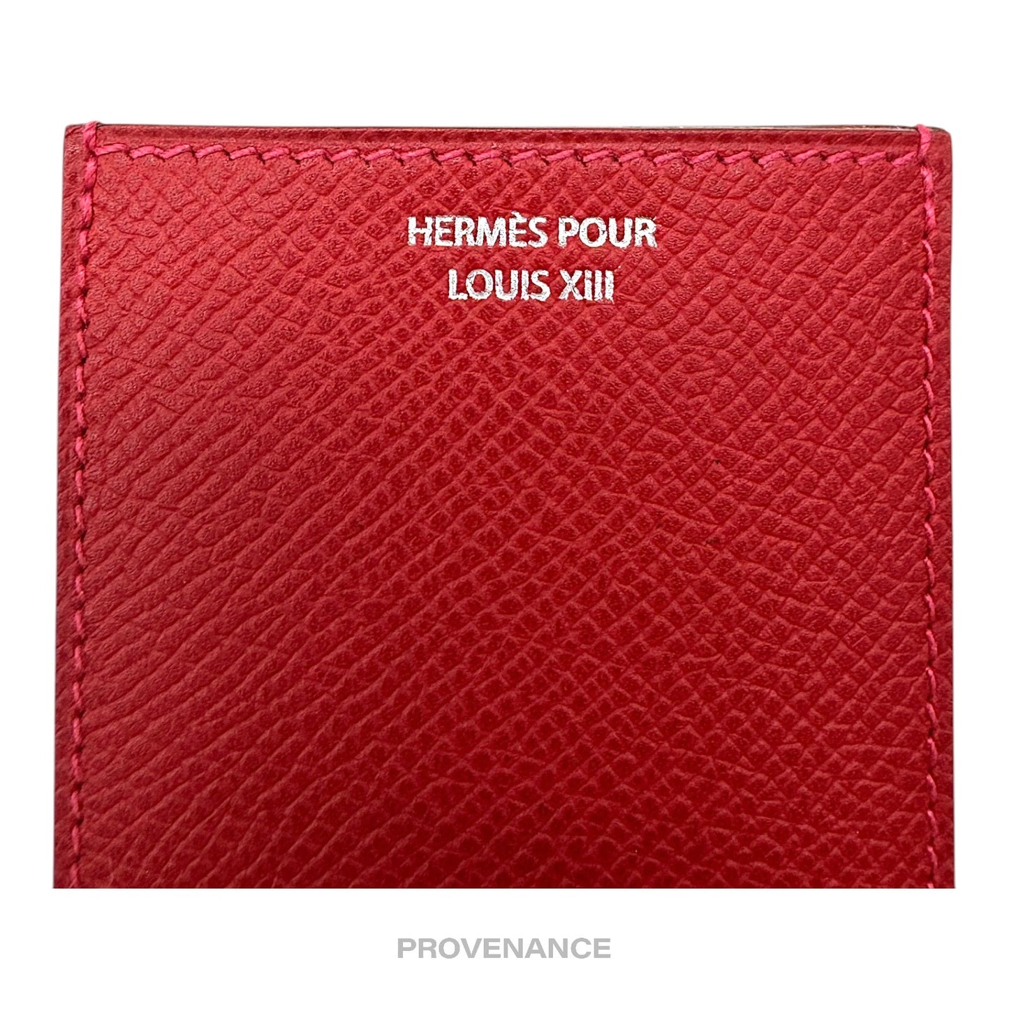 🔴 Hermes "POUR LOUIS XIII" Diabolo Card Holder Wallet - Red