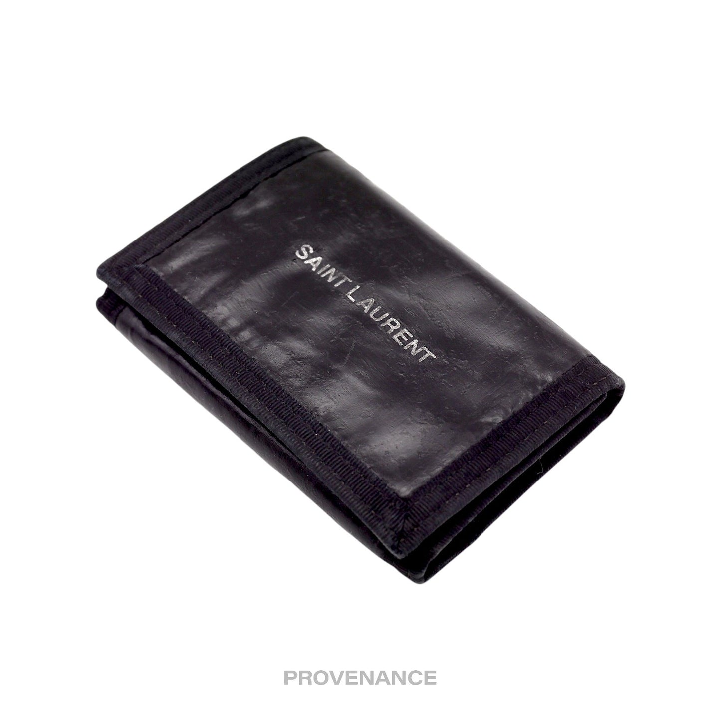 🔴 Saint Laurent Paris SLP Trifold Wallet - Black Technical