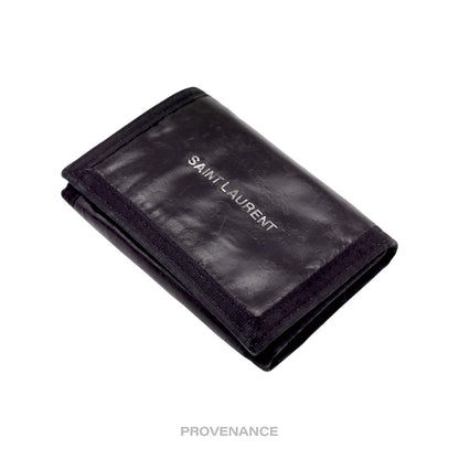 🔴 Saint Laurent Paris SLP Trifold Wallet - Black Technical