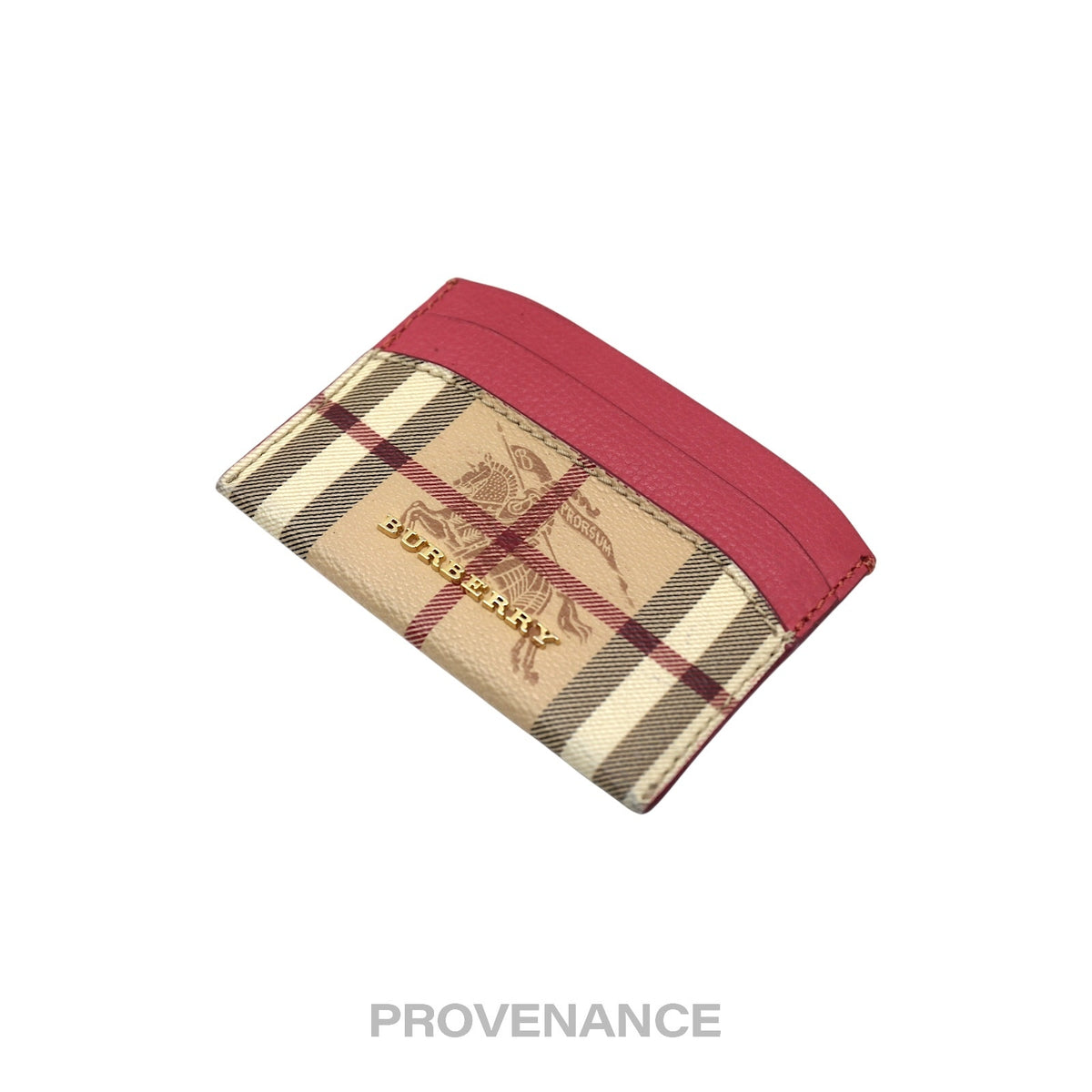 🔴 Burberry Card Holder Wallet - Haymarket Check Pink