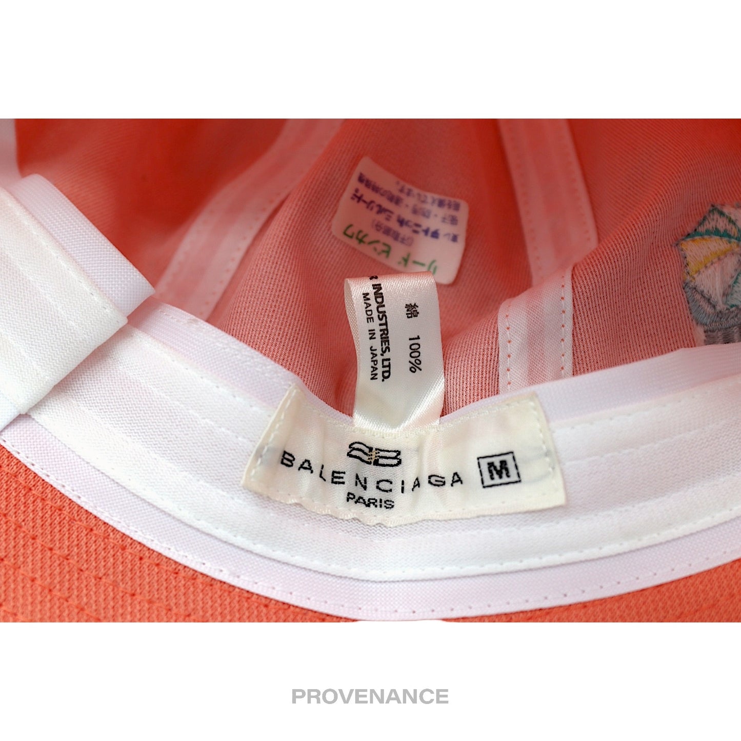 🔴 Balenciaga Embroidered Logo Bucket Hat - Peach