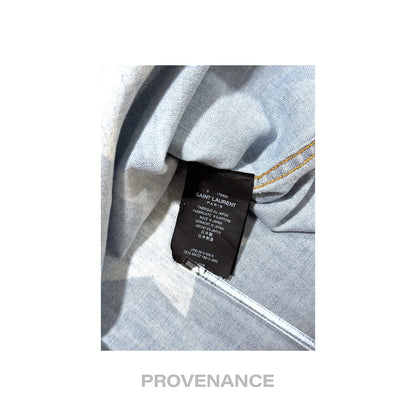 🔴 Saint Laurent Paris SLP Western Denim Shirt - Stars S
