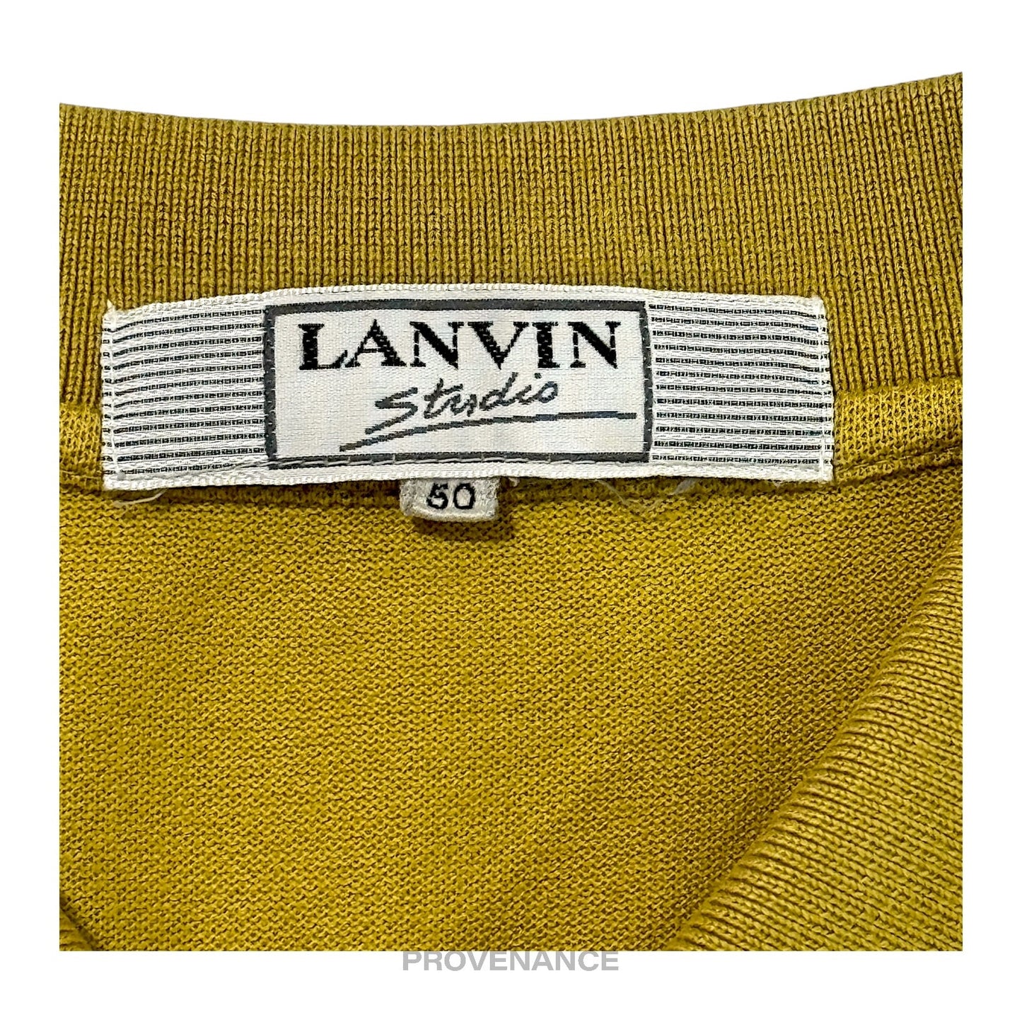 🔴  Lanvin Studio Polo Shirt Logo Floral - Golden Olive