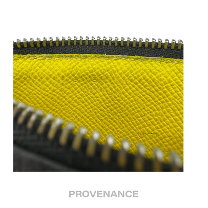 🔴 Givenchy Vertical Card Holder Wallet - Black Yellow
