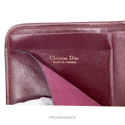 🔴 Dior Oblique Trotter Bifold Wallet - Red Jacquard