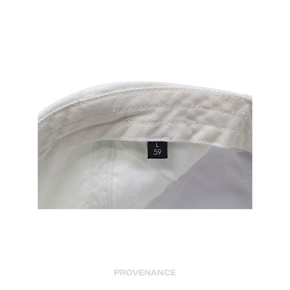 🔴 Balenciaga Embroidered Logo Cap Hat - White